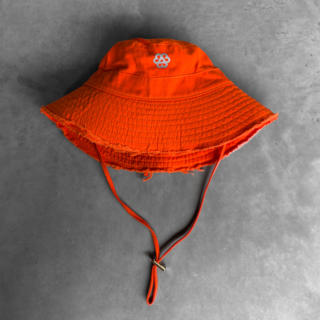 Bright orange bucket hat online