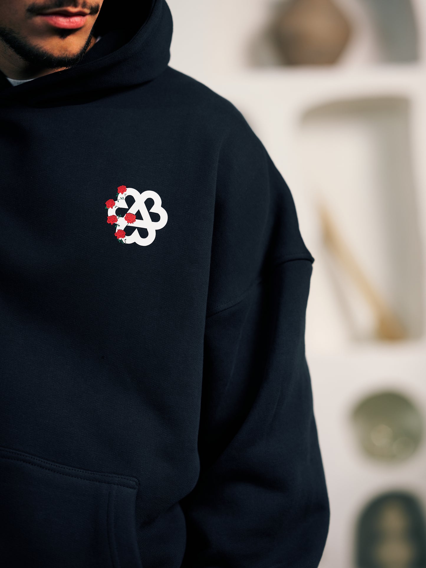 Roses Hoodie - Black