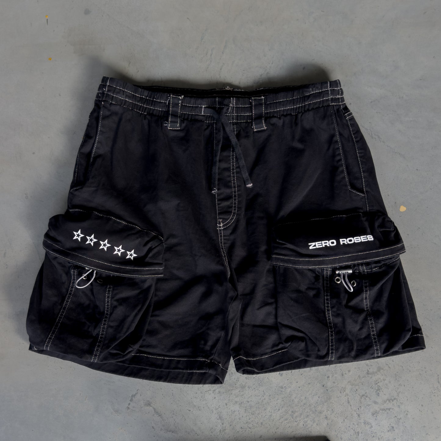 Jeans Cargo Bermuda - Black