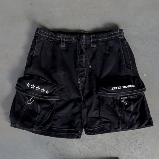 Jeans Cargo Bermuda - Black