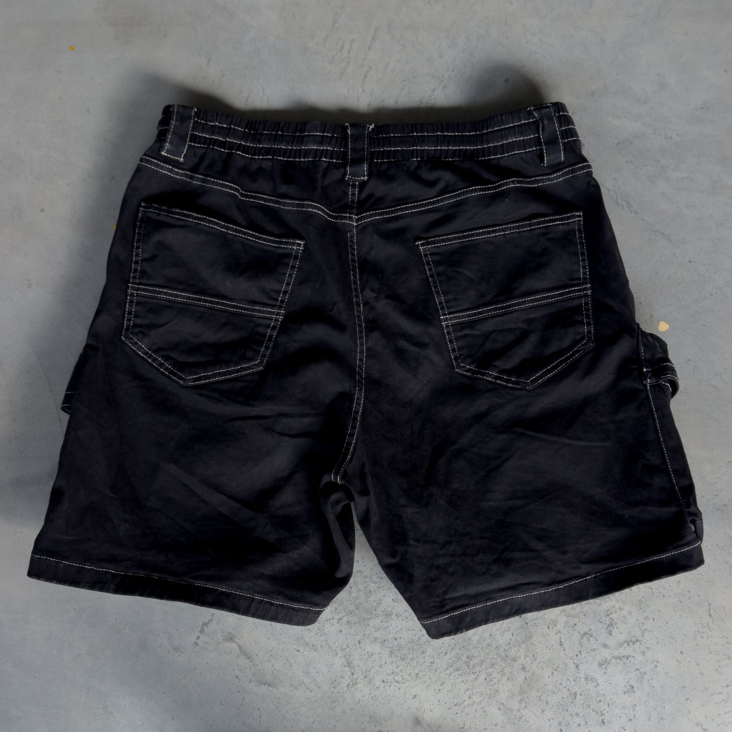 Jeans Cargo Bermuda - Black
