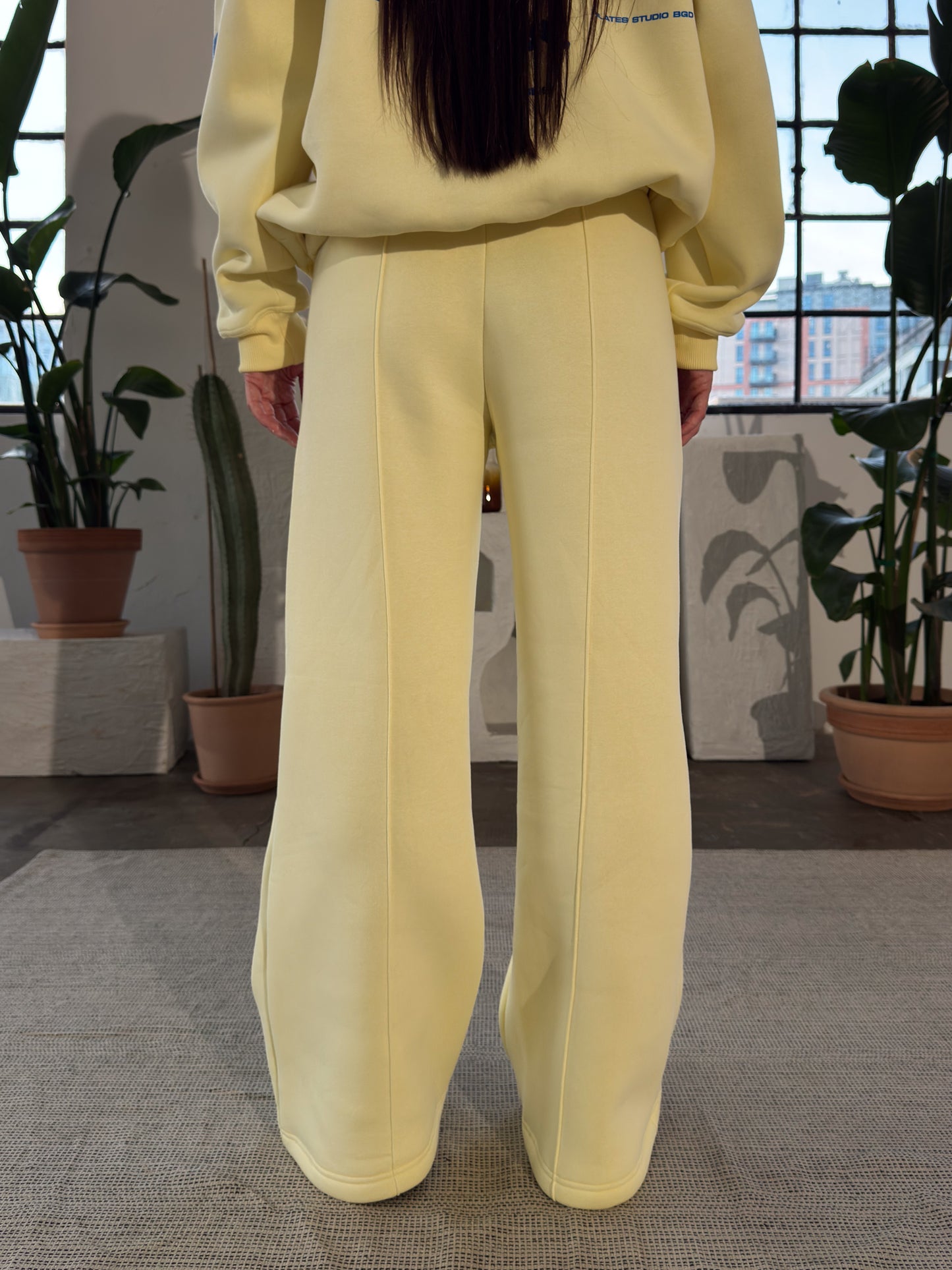 Pilates Club Sweatpants- Baby Yellow