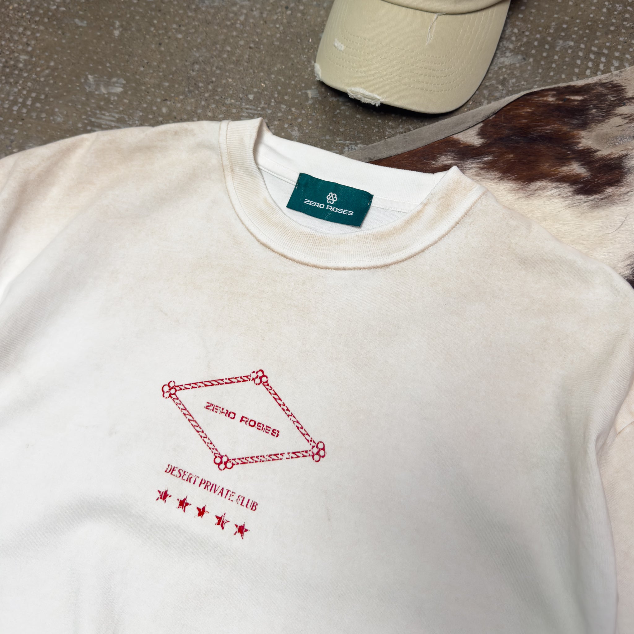 Desert T-Shirt - Rust Spray Cream