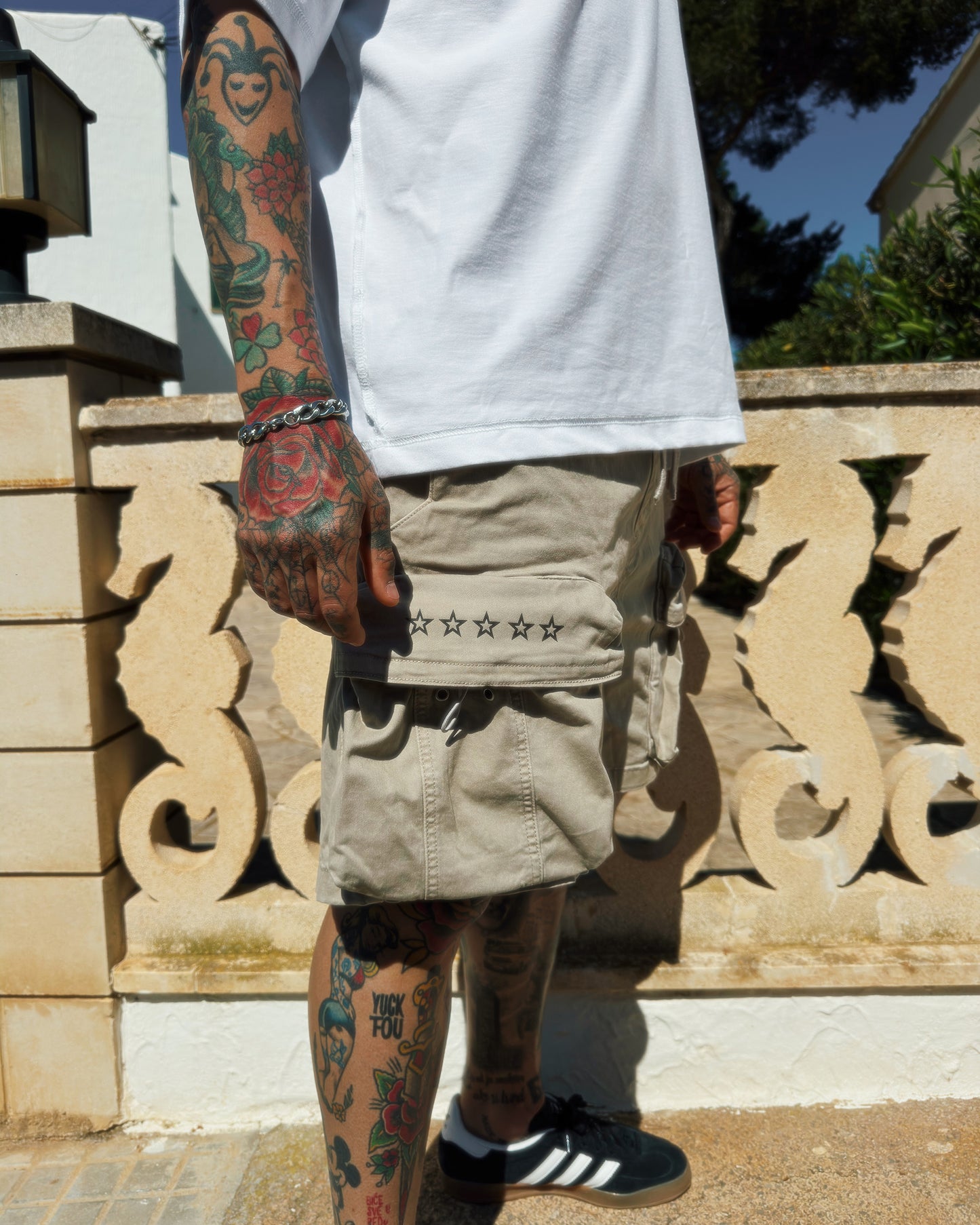 Jeans Cargo Bermuda - Concrete