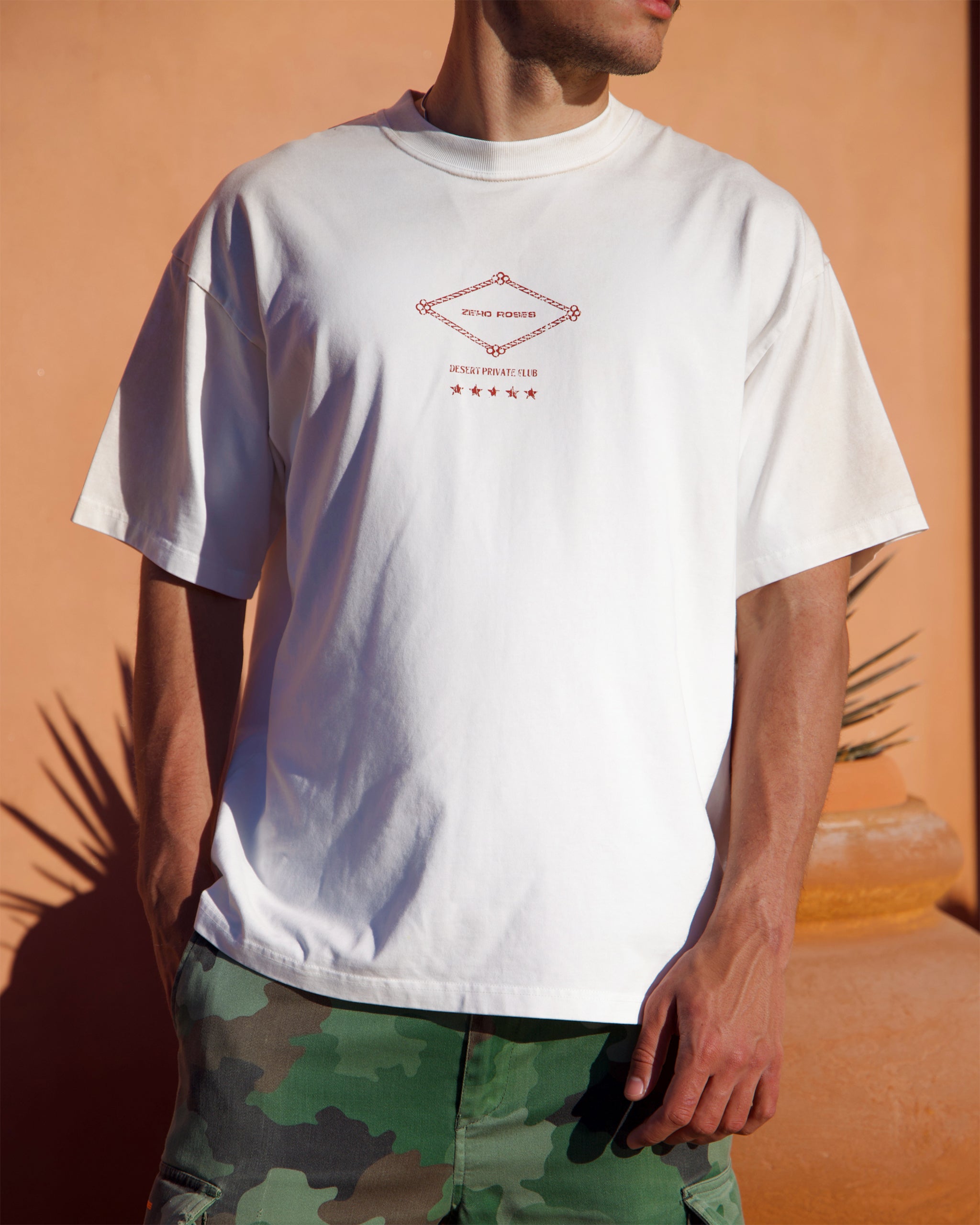 Desert T-Shirt - Rust Spray Cream