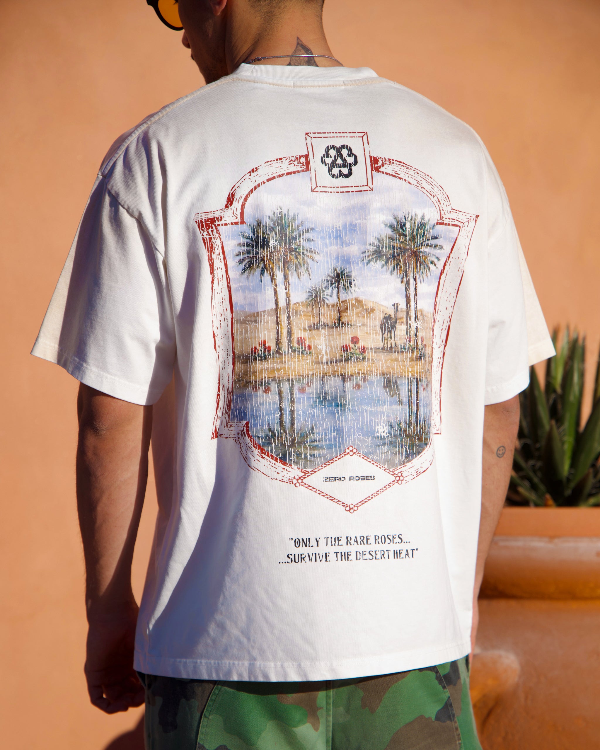 Desert T-Shirt - Rust Spray Cream